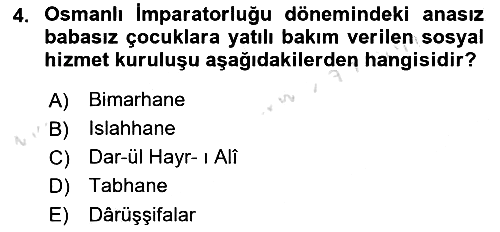 Sosyal Hizmet Kuruluşları 2023-2024 Ara Sınav - 4. soru