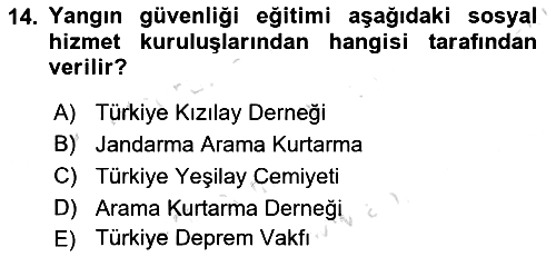 Sosyal Hizmet Kuruluşları 2021-2022 Dönem Sonu Sınavı - 14. soru