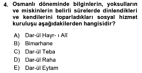 Sosyal Hizmet Kuruluşları 2025-2026 Ara Sınav - 4. soru