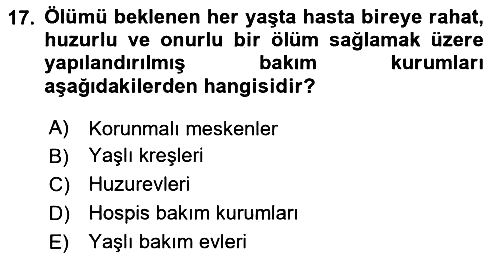 Sosyal Hizmet Kuruluşları 2025-2026 Ara Sınav - 17. soru