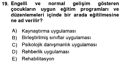 Sosyal Hizmet Kuruluşları 2025-2026 Ara Sınav - 19. soru