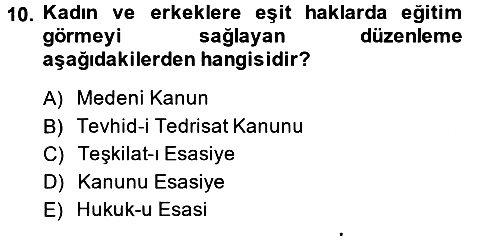 Sosyal Hizmet Mevzuatı 2014-2015 Ara Sınav - 10. soru