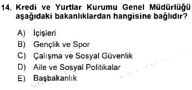Sosyal Hizmet Mevzuatı 2015-2016 Ara Sınav - 14. soru
