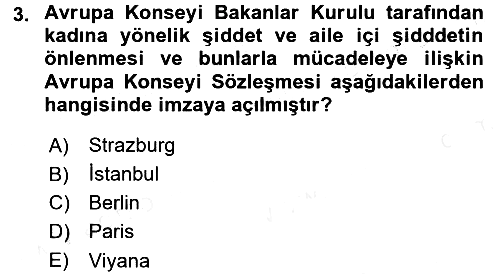 Sosyal Hizmet Mevzuatı 2017-2018 Ara Sınav - 3. soru