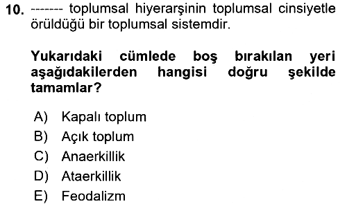 Sosyal Hizmet Mevzuatı 2017-2018 Ara Sınav - 10. soru