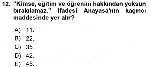 Sosyal Hizmet Mevzuatı 2017-2018 Ara Sınav - 12. soru