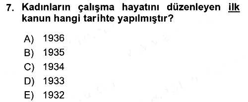 Sosyal Hizmet Mevzuatı 2018-2019 Ara Sınav - 7. soru