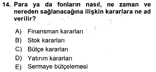 Sosyal Hizmet Yönetimi 2018-2019 3 Ders Sınavı - 14. soru
