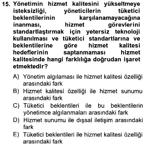 Sosyal Hizmet Yönetimi 2012-2013 Ara Sınav - 15. soru