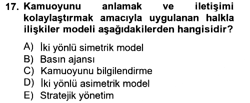 Sosyal Hizmet Yönetimi 2012-2013 Ara Sınav - 17. soru