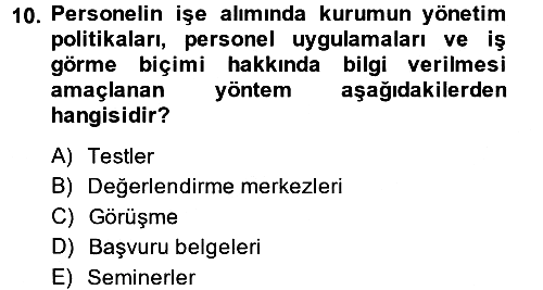 Sosyal Hizmet Yönetimi 2013-2014 Ara Sınav - 10. soru