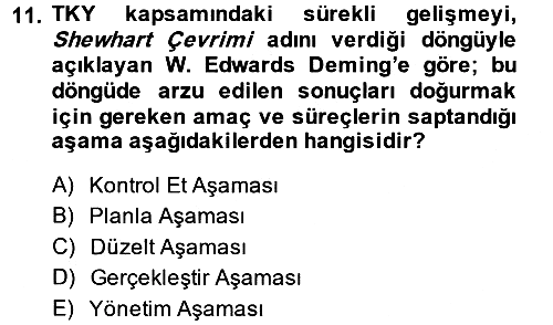 Sosyal Hizmet Yönetimi 2013-2014 Ara Sınav - 11. soru