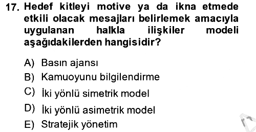 Sosyal Hizmet Yönetimi 2014-2015 Ara Sınav - 17. soru