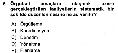 Sosyal Hizmet Yönetimi 2015-2016 Ara Sınav - 6. soru