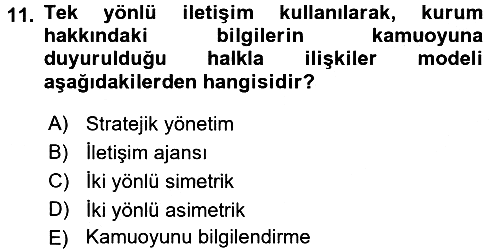 Sosyal Hizmet Yönetimi 2016-2017 Ara Sınav - 11. soru