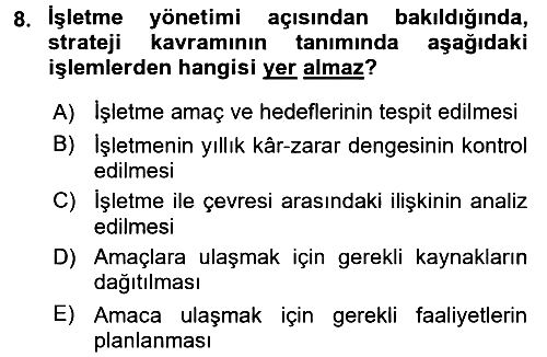 Sosyal Hizmet Yönetimi 2017-2018 Ara Sınav - 8. soru