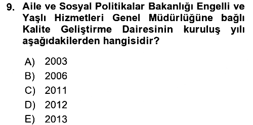 Sosyal Hizmet Yönetimi 2017-2018 Ara Sınav - 9. soru