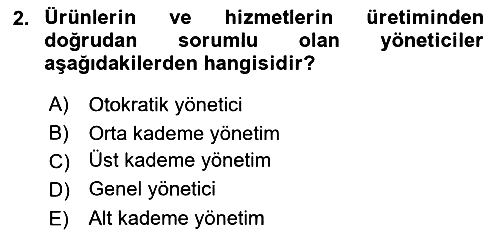 Sosyal Hizmet Yönetimi 2018-2019 Ara Sınav - 2. soru