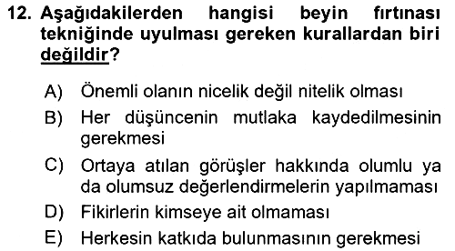 Sosyal Hizmet Yönetimi 2018-2019 Ara Sınav - 12. soru