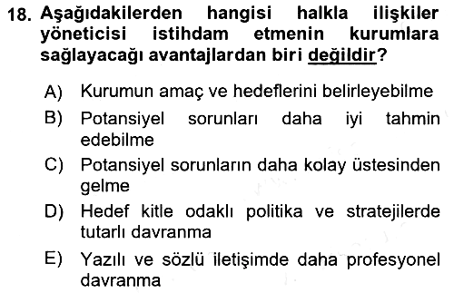 Sosyal Hizmet Yönetimi 2018-2019 Ara Sınav - 18. soru