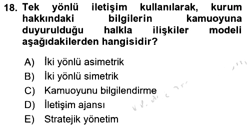 Sosyal Hizmet Yönetimi 2021-2022 Ara Sınav - 18. soru