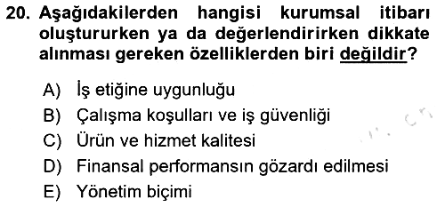 Sosyal Hizmet Yönetimi 2023-2024 Ara Sınav - 20. soru