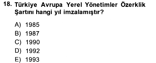 Sosyal Hizmet Yönetimi 2014-2015 Dönem Sonu Sınavı - 18. soru