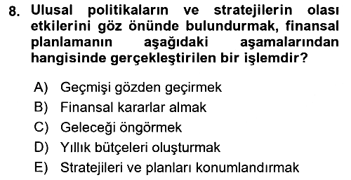 Sosyal Hizmet Yönetimi 2018-2019 Dönem Sonu Sınavı - 8. soru