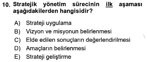 Sosyal Hizmet Yönetimi 2025-2026 Ara Sınav - 10. soru