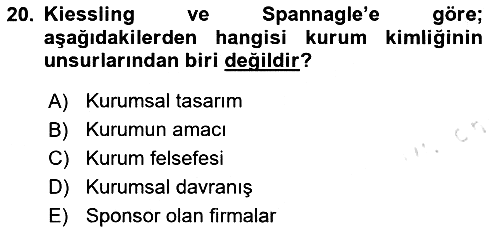 Sosyal Hizmet Yönetimi 2025-2026 Ara Sınav - 20. soru