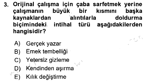 Sosyal Hizmette Kayıt Tutma Ve Rapor 2021-2022 Dönem Sonu Sınavı - 3. soru