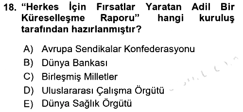 Sosyal Politika 2022-2023 Dönem Sonu Sınavı - 18. soru
