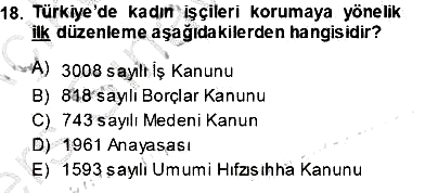 Sosyal Politika 2013-2014 Tek Ders Sınavı - 18. soru