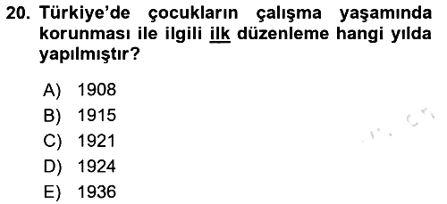 Sosyal Politika 2025-2026 Dönem Sonu Sınavı - 20. soru