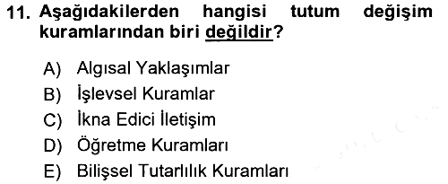 Sosyal Psikoloji 1 2017-2018 3 Ders Sınavı - 11. soru