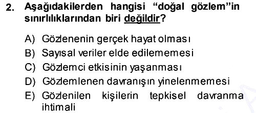 Sosyal Psikoloji 1 2013-2014 Dönem Sonu Sınavı - 2. soru