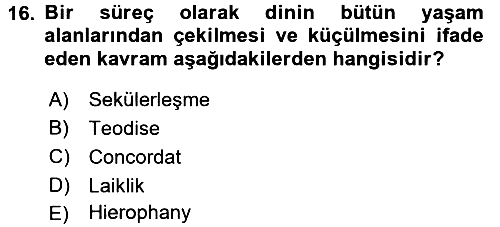 Sosyolojiye Giriş 2017-2018 Dönem Sonu Sınavı - 16. soru