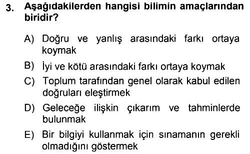 Sosyolojiye Giriş 2013-2014 Tek Ders Sınavı - 3. soru