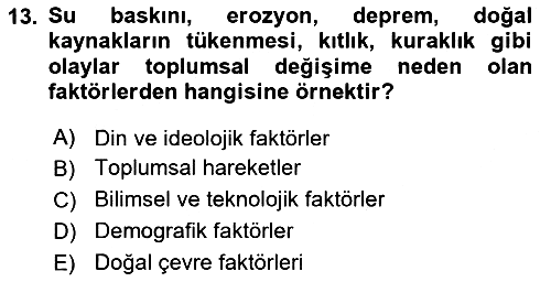 Toplumla Sosyal Hizmet 2021-2022 Ara Sınav - 13. soru