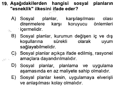 Toplumla Sosyal Hizmet 2021-2022 Dönem Sonu Sınavı - 19. soru