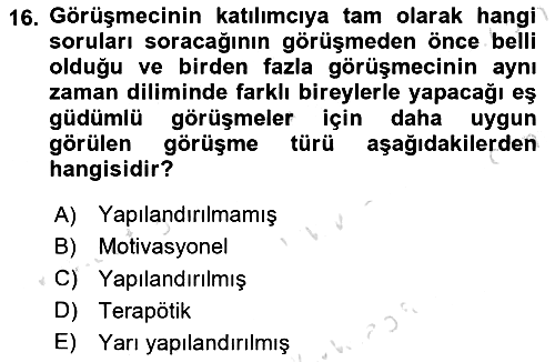Toplumla Sosyal Hizmet 2023-2024 Ara Sınav - 16. soru