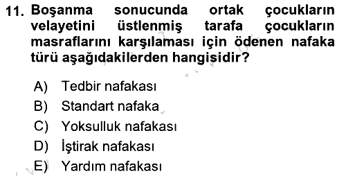Toplumsal Cinsiyet Sosyolojisi 2019-2020 Ara Sınav - 11. soru