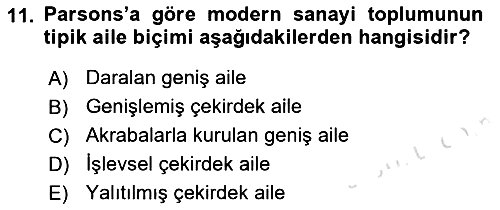Toplumsal Cinsiyet Sosyolojisi 2021-2022 Ara Sınav - 11. soru