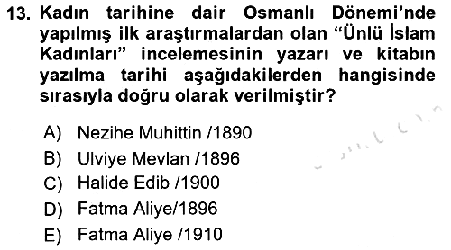 Toplumsal Cinsiyet Sosyolojisi 2019-2020 Dönem Sonu Sınavı - 13. soru