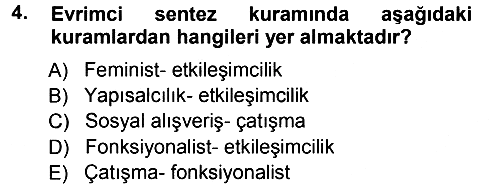 Türkiye´nin Toplumsal Yapısı 2012-2013 Ara Sınav - 4. soru