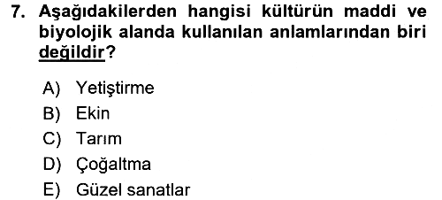 Türkiye´nin Toplumsal Yapısı 2016-2017 Ara Sınav - 7. soru