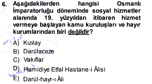 Sosyal Hizmete Giriş 2013-2014 Ara Sınav - 6. soru