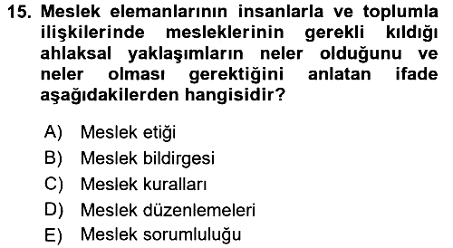 Sosyal Hizmete Giriş 2016-2017 Ara Sınav - 15. soru
