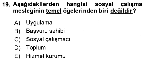 Sosyal Hizmete Giriş 2022-2023 Ara Sınav - 19. soru