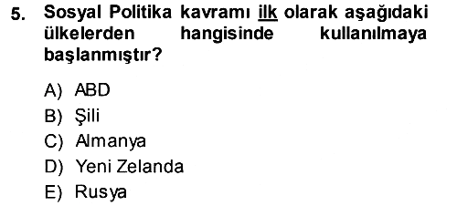 Sosyal Hizmete Giriş 2013-2014 Dönem Sonu Sınavı - 5. soru